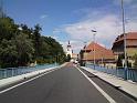 Kostel sv. Václava ve Staré Boleslavi pohledem ze silničního mostu přes Labe od Brandýsa nad Labem. Jeho založení se datuje kolem roku 1040 a zakladatelem nebyl nikdo jiný, než český Achilles Břetislav I.
