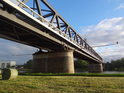Železniční most přes Labe mezi Dessau a Roßlau.