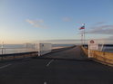 Příjezd k přívozu přes Labe, spojujícím města Brunsbüttel a Cuxhaven.