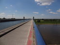Mistrovské dílo akvadukt Mittellandkanal / Labe, Hohenwarthe.