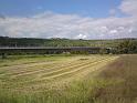 Most generála Chábery je poměrně dlouhý. Udávaná délka je 607,9 m, z čehož hlavní pole, které přemosťuje hlavní tok Labe má rozpětí 151 m. Postaven byl v letech 2007 – 2009. Pohled od obce Mlékojedy.