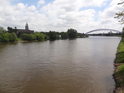 Stromelbe z pravého břehu mezi Sternbrücke a Hubbrücke.
