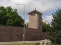 Pozůstalá fortifikační věž na levém břehu Stromelbe, Magdeburg.
