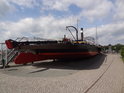 Pracovní loď Gustav Zeuner v muzejní expozici poblíž Handelhafen.