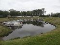 Přístav menších lodí v levobřežní zátoce Labe, Wassersportvereins Buckau Fermersleben, Magdeburg.