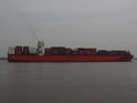 Kontejnerová loď připlouvá na trase Philadelphia – Hamburg.