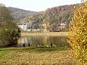 Podzimní rybaření v Ústí nad Labem pod střekovskými zdymadly.
