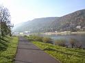 Cyklostezka po pravém břehu Labe v Ústí nad Labem.