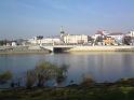 Soutok Labe s řekou Bílina v Ústí nad Labem a nad ním se tyčí kostel Nanebevzetí Panny Marie.