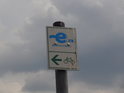 Krapet počasím sešlá značka Elberadweg.