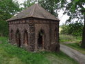 Rauhes Wallwachhaus, historické pozůstatky v okolí levobřežní hráze Labe nad obcí Vockerode.